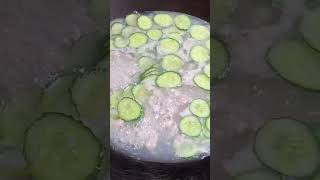 阿嬷做黄瓜肉片汤，开胃下饭，一口气喝了五碗 Grandma makes sliced cucumber soup for appetizer