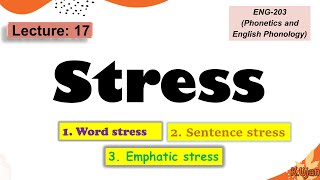 Stress in phonetics and phonology | Word Stress #englishpronunciation