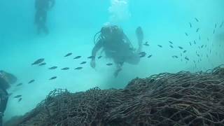 Gigantic ghost net removal in Baa Atoll