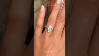 Oval Cut Hidden Halo Style Moissanite Engagement Ring #ringgoals #ytshort #engagmentring #yt