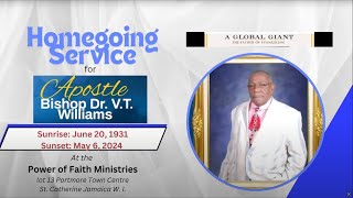 Celebration of the Life of Apostle Bishop Dr. V.T. Williams | June 20, 1931 to May 06, 2024