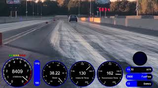 Lucas Heyde's Turbo LS Mustang - 131Testing - 7.78/181mph - Data overlay