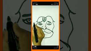 Hanuman ji drawing 🚩🚩||Jai shree Ram 🚩#shots #art #viralshort