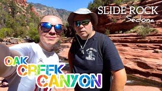 SLIDE ROCK. Coconino National Forest. ИСКУПАТЬСЯ в пустыне АРИЗОНЫ - ЛЕГКО. Oak Creek Canyon