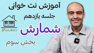 آموزش نت خوانی _ جلسه یازدهم _ شمارش (( بخش سوم ))#آموزش  #موسیقی #گیتار