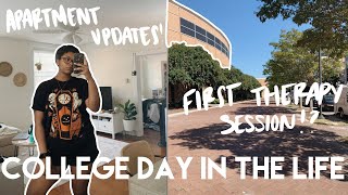 college day in my life | going to therapy + apartment updates!