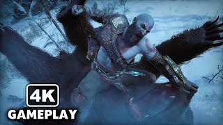 God of War Ragnarok PC - Kratos vs Bear Epic Boss Fight (4K 60FPS)