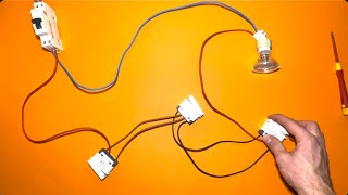 Three Way Light Switching Connection Illustrated | Two Way Switch and Intermediate Switch