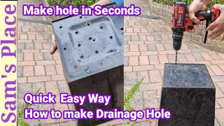 Drilling Holes in Plastic Container | Quick technique to drill holes | How to make Drainage holes