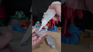 Person 3D prints and assembles a Great White Shark!