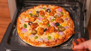 डोमिनोज़ जैसा पनीर टिक्का पिज़्ज़ा की सीक्रेट रेसिपी | Paneer tikka Pizza | Pizza by Kabitaskitchen