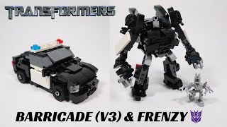 Lego Transformers 2007 Movie: Barricade (V3) and Frenzy