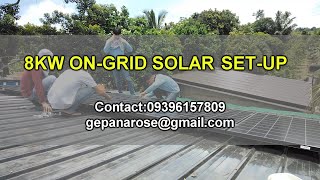 ON GRID 8KW SOLAR SET-UP