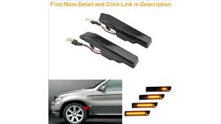 Deal 2 pieces LED Dynamic Sequential Side Marker Light Flowing Turn Signal Indicator For BMW X5 E53