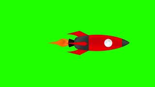 Rocket Animation/ Spaceship Green Screen