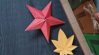 DIY Christmas star, origami star, paper crafts, DIY Christmas decorations. 3d Christmas star.