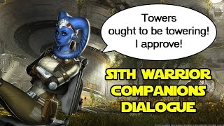 SWTOR: Sith Warrior Companions ambient dialogue