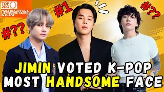 BTS Jimin Crowned as Most HANDSOME Face in Kpop #kpop #bts #jimin #jungkook #btsv #rm #CELEBLING