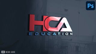 تصميم لوجو أو شعار احترافي في الفوتوشوب | HCA Logo Design in Photoshop