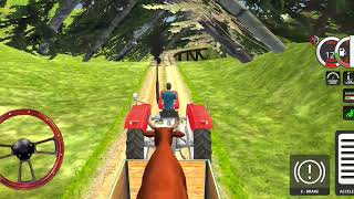 Hill Cargo Trucktor Trolly Driving Gameplay || New Indian Trucktor Driving Gameplay