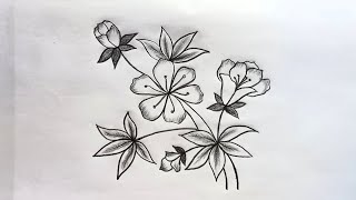 Embroidery Flower Design Drawing | Flower Design Drawing | Embroidery Design Ideas 💡