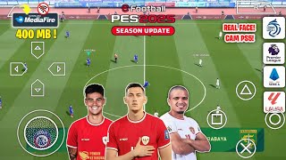 eFootball PES 2025 PPSSPP Liga BRI, Asia & Timnas 🇮🇩 100% Real Face  Cam Ps5 New Kits 24/25 Update