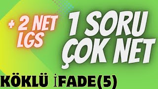 LGS 2024 BENZERİ SORU ÇÖZÜMÜ / KÖKLÜ İFADE (5)ALAN SORUSU GELİR #2024 #trend #keşfet #reels #lgs2024