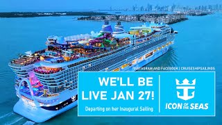 Exciting News! Join us on Instagram or Facebook Inaugural sailing of the Icon of the Seas Port Miami