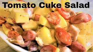 Simple Tomato Cucumber Salad | Sunday Dinner Side Dish