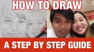 How To Draw A Couple Portrait - Step By Step Pencil Sketching | Jacqueline Ryan