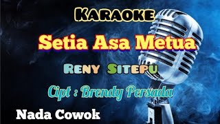 SETIA ASA METUA | RENY SITEPU | KARAOKE LAGU KARO | GENDANG SALIH | NADA COWOK