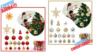 COMPRE AGORA!!! Kit 45 Bolas de enfeites de natal