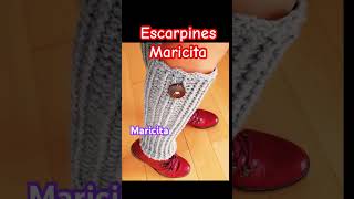 🥰Escarpines Maricita a Crochet ✅ #crochet #ganchillo #escarpines