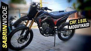 Honda CRF 150 L Extreme Black Modifikasi Spakbor Belakang