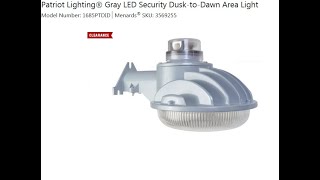 Patriot LED dusk-to-dawn security area light