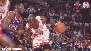 Michael Jordan Highlights: 1991 Playoffs Bulls vs Pistons Game 1, Jordan Scores 22 Points