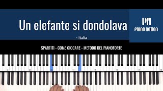 Un elefante si dondolava (Sheet Music - Piano Solo - Piano Cover - Tutorial)