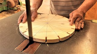 Crafting a Handmade Wooden Lamp from Scrap Wood - Masterful Carpentry Skills