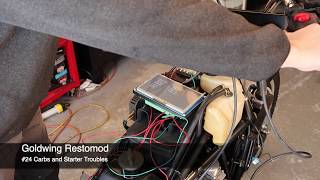 Goldwing Restomod #24 - Carburetor and Starter troubles.