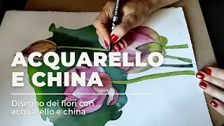 Acquarello e china