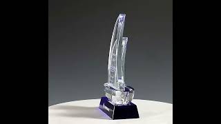 Crystal Glass Sailboat Trophy Awards For Company Awards Business Gifts