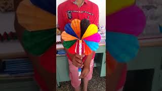 colourful paper fan