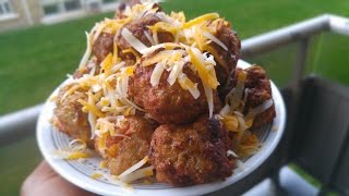 Delicious Seasoned Stuffed Deep Fried Cheesy Chicken Meatball's