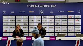 Pressekonferenz nach FC Blau-Weiß Linz vs. Sturm Graz