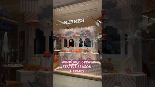 WINDOW DISPLAY HERMES #hermes #hermeslover #hermes入門款 #bangkoktrip #dekorasi #decoration #decor