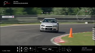 Gran Turismo Sport 2002 Nissan Skyline GT-R V-Spec II NuR Nurburgring Nordschleife 1-Lap Attack