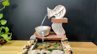 Beautiful very nice waterfall fountain water fountain making at home