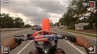 STREET RIDING MY CRF150R *ALMOST FELL | COUNTRYRO