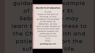 Prayer to Saint Sebastian