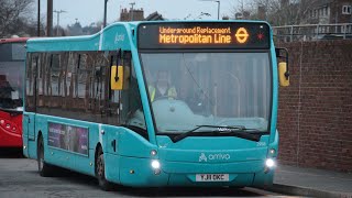 Arriva 2958 YJ11 OKC optare versa  on rail replacement ML6 towards Rickmansworth